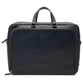 Prada Pasta de viagem em couro Saffiano preto com bolso frontal com zíper Preto