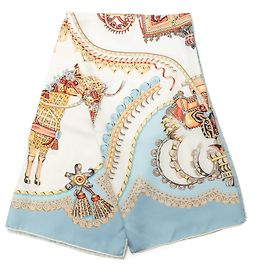 Hermès White Paperoles Seidentuch 90 Weiß
