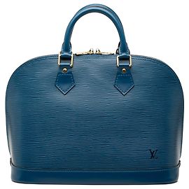 Louis Vuitton Blue Epi Alma PM Blue