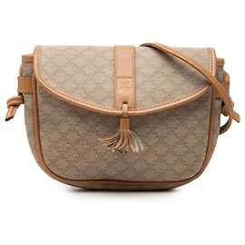 Céline Celine Beige Macadam Coated Canvas Crossbody Beige