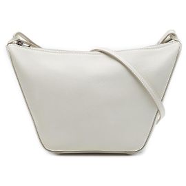 LOEWE Mini Bolsa Hobo Hammock em couro branco Branco Fora de branco