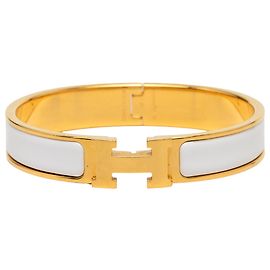 Bracciale Clic H PM in smalto bianco Hermès Altro