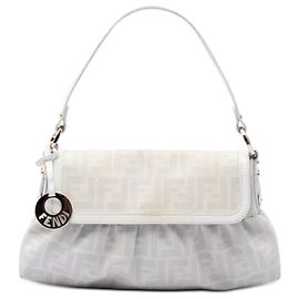 Sac à épaule Fendi Small Zucca en toile enduite marron modèle Chef Marron Beige