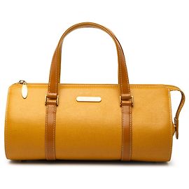 Bolsa de mão Burberry em couro amarelo Amarelo Mostarda