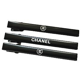 Chanel Conjunto de 3 Molas de Cabelo Preto