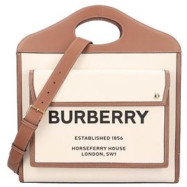 Sac à poche Burberry Medium bicolore Marron