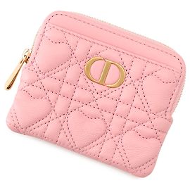Christian Dior Kartenetui aus rosa Leder Pink