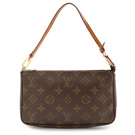 Sac à main Louis Vuitton Monogram Pochette Accessoires Marron Monogramme