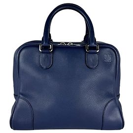 Loewe Amazona 75 Leather Shoulder Bag Navy blue