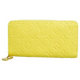 Portafoglio Zippy Louis Vuitton Monogram Empreinte Giallo