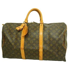 Louis Vuitton Boston Monogram Keepall 50 Marrone