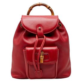 Gucci Bamboo Rucksack Rot