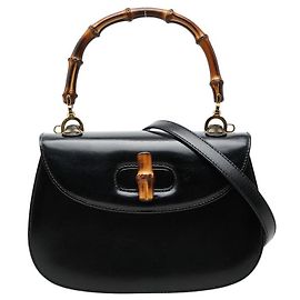 Gucci Bamboo Black Handbag Black