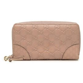 Portafoglio lungo Gucci Guccissima con zip Marrone Beige