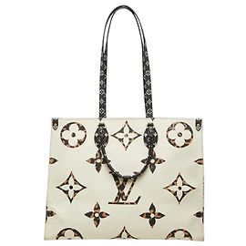Louis Vuitton OnTheGo GM Monogram Jungle Tote Braun Beige