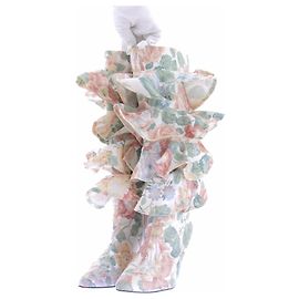 Autre Marque Bottes à talons fleurs Multicolore