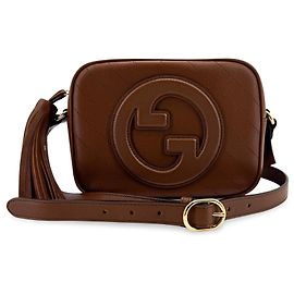Gucci Blondie NM Camera Diagonal Quilted Leather Small Marrom
