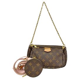 Louis Vuitton Monogram Multipochette Accessoires Handbag Pink