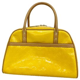 Louis Vuitton Vernis Tompkins Square Handbag Yellow