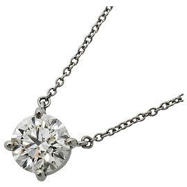 Autre Marque Tiffany & Co. Solitaire Necklace in Platinum with Diamond Other