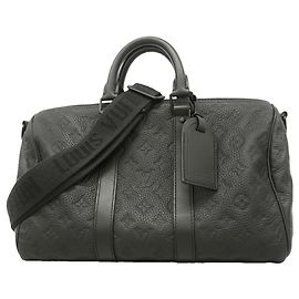 Bolso Louis Vuitton Keepall Bandoulière 35 Monogram Taurillon Negro