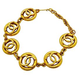 Chanel Gold Plated Charm Bracelet Golden