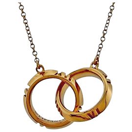 Autre Marque Tiffany & Co. Atlas X Closed Interlocking Necklace Golden