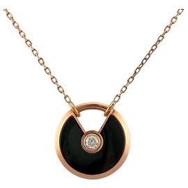 Cartier Amulet Halskette in 18K Roségold Schwarz Golden