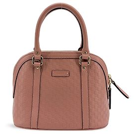 Sac Convertible Dome Satchel Microguccissima en cuir Mini Rose