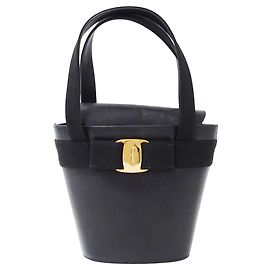 Bolso de piel negro Salvatore Ferragamo Negro