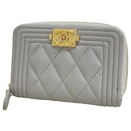Carteira/Porta-moedas Chanel Boy Marrom