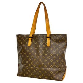 Louis Vuitton Monogram Cabas Mezzo Tote Bag Brown