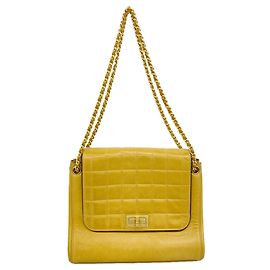 Borsa a tracolla Chanel in pelle d'agnello marrone Marrone