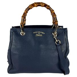 Bolsa de mão Gucci em couro azul marinho Azul marinho