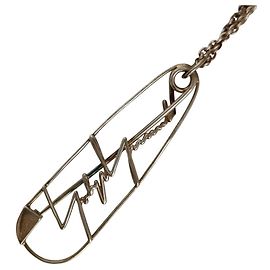 Collana a catena con spille da balia argentata Yohji Yamamoto Argento