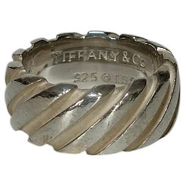 Autre Marque Tiffany & Co. 1995 Twist Band Ring Silvery