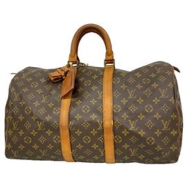 Bolso Boston Louis Vuitton Monogram Keepall 45 Castaño