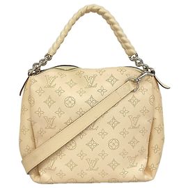 Sac à main Louis Vuitton Mahina Babylon Chain BB Écru