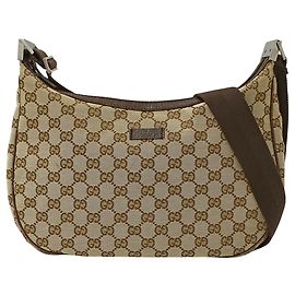 Bolsa Gucci em tela GG bege e castanho Marrom