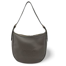 Céline Celine Heloise Triomphe in pelle goffrata Medium Marrone