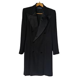 Ralph Lauren schwarzes langes Kleid Schwarz