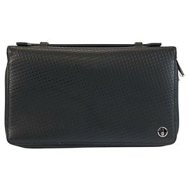 Alfred Dunhill Portafoglio lungo Dunhill Micro D-Eight in pelle nera Nero