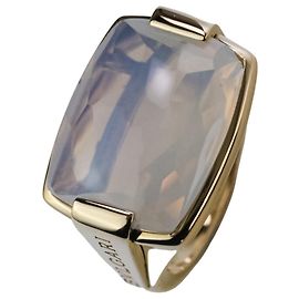 Bulgari Anel Bvlgari Allegra em Ouro 18K e Quartzo Leitoso Outro