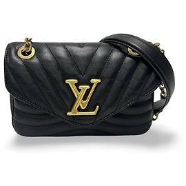 Louis Vuitton New Wave Chain Bag NM gestepptes Leder PM Schwarz