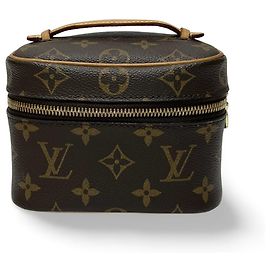 Louis Vuitton Nice Vanity Case Monogram Canvas Nano Braun