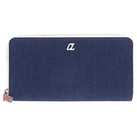 Christian Louboutin Panettone Denim Blue Long Wallet Blue