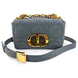 Christian Dior Caro Cannage Quilt Calfskin Micro Marron