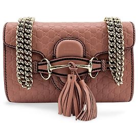 Gucci Emily Chain Flap Guccissima Leather Small Rosa