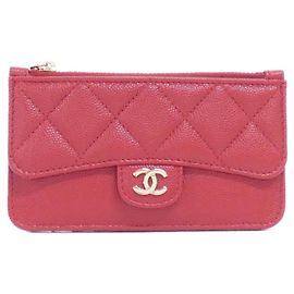 Chanel Timeless Classic Line Business Card Holder Red