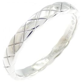 Chanel Coco Crush Mini White Gold Band Ring Golden